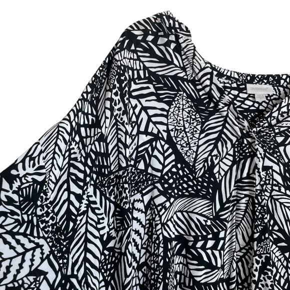 Avenue WomenTunic Top‎ 1X Abstract Foliage Boho Lagenlook Cottagecore Officewear - Picture 6 of 12